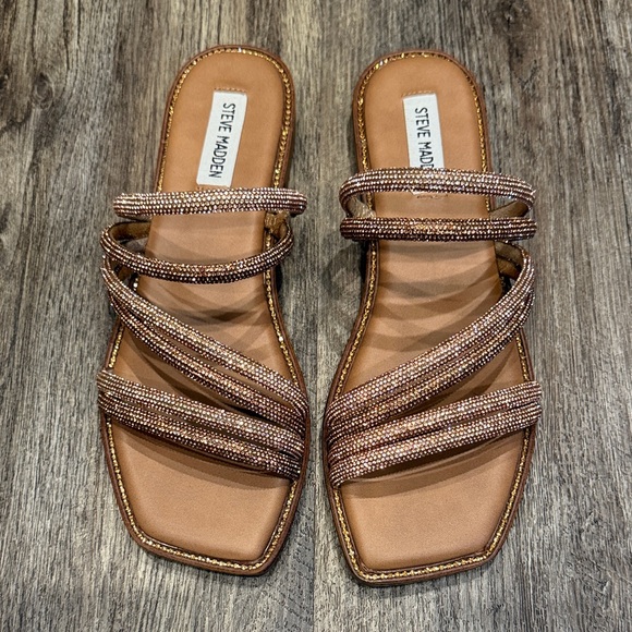 Steve Madden Tan Multi-Strap Sandals - Picture 1 of 4